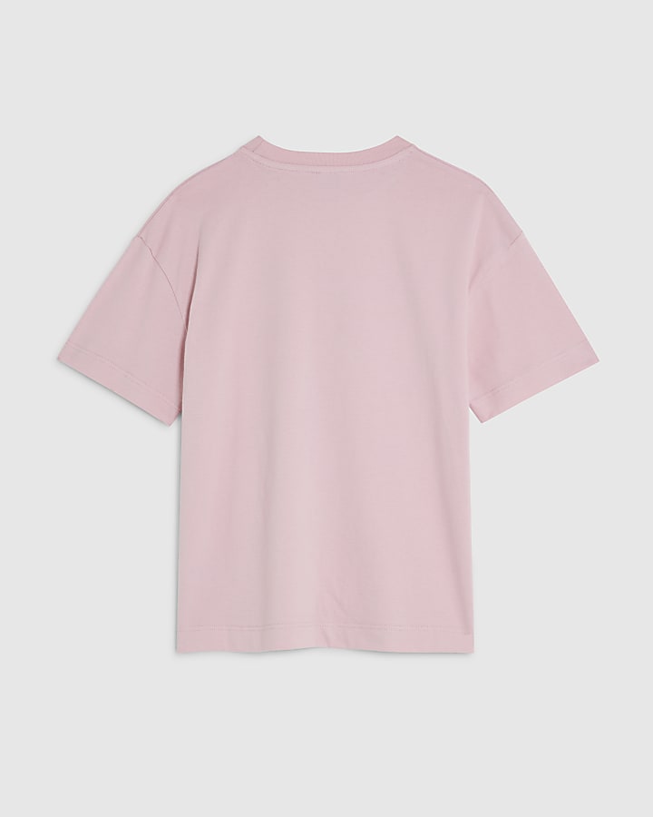 Girls Pink Melrose Love Heart T-Shirt