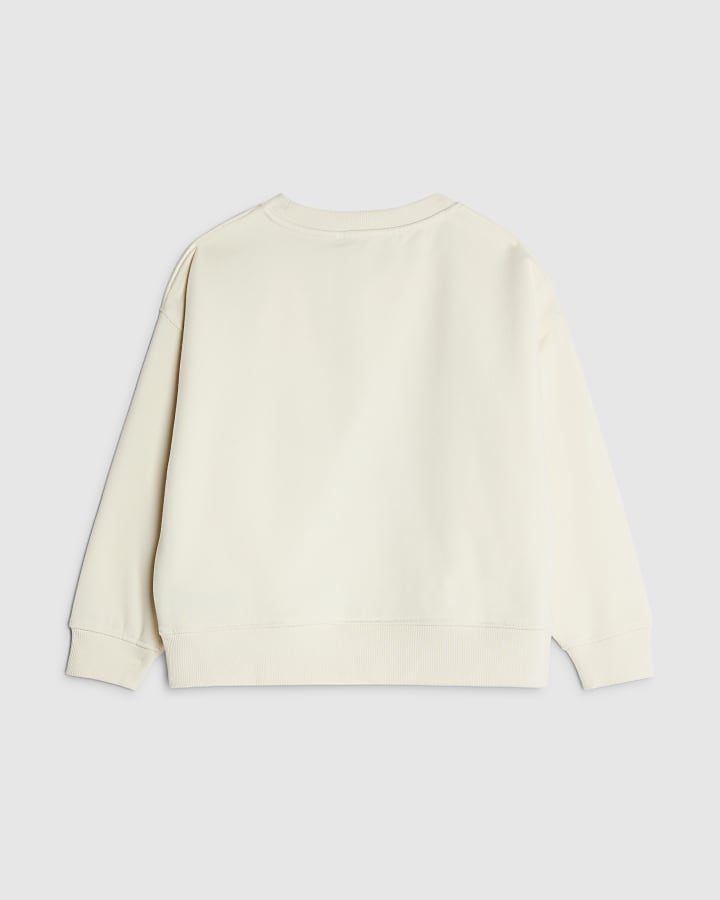 Girls Cream Festive Hot Choc Sweatshirt