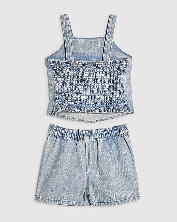 Girls Cowboy Sequin Top Set