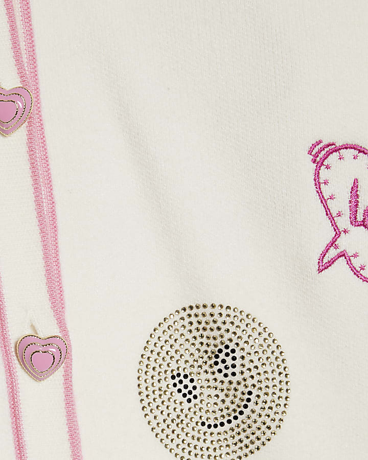 Girls Cream Sassy Era Cardigan