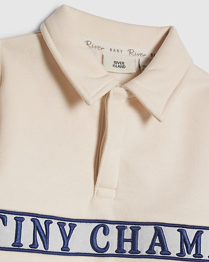 Baby Boys Cream Tiny Champ Sweatshirt Set
