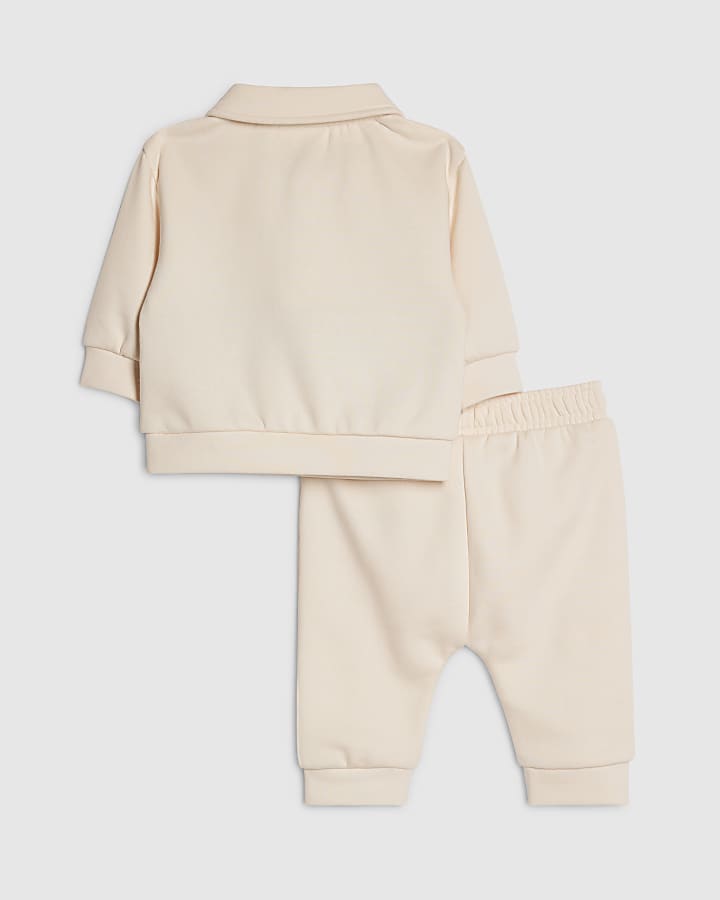 Baby Boys Cream Tiny Champ Sweatshirt Set