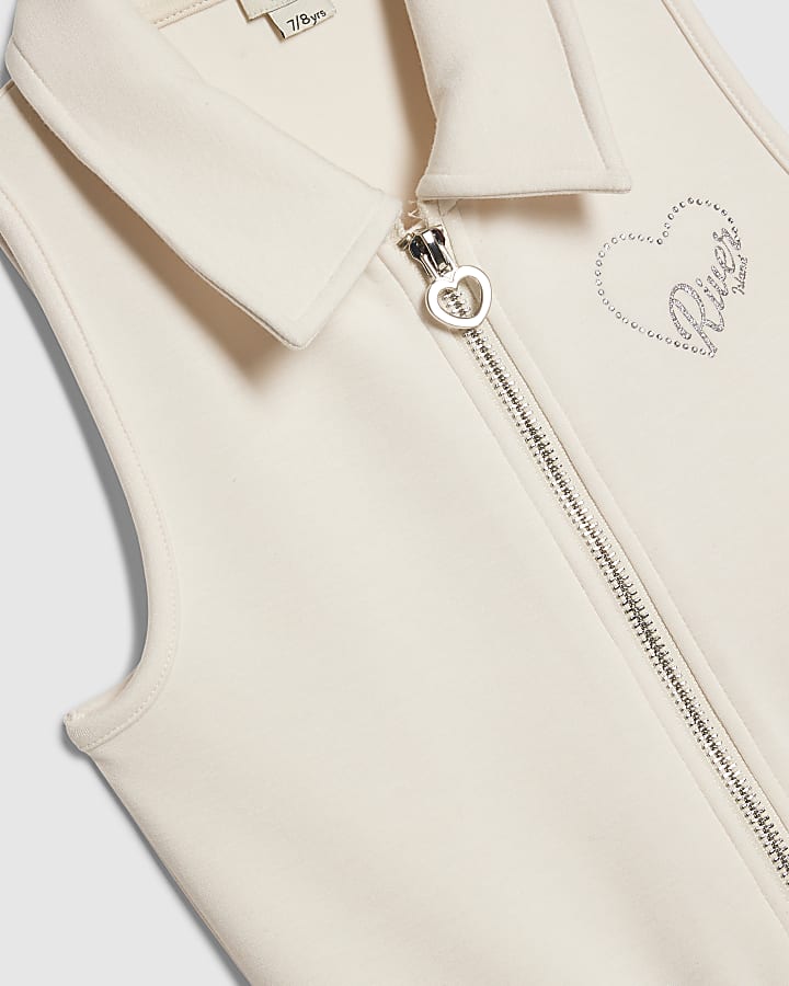 Girls Cream Premium Jumpsuit