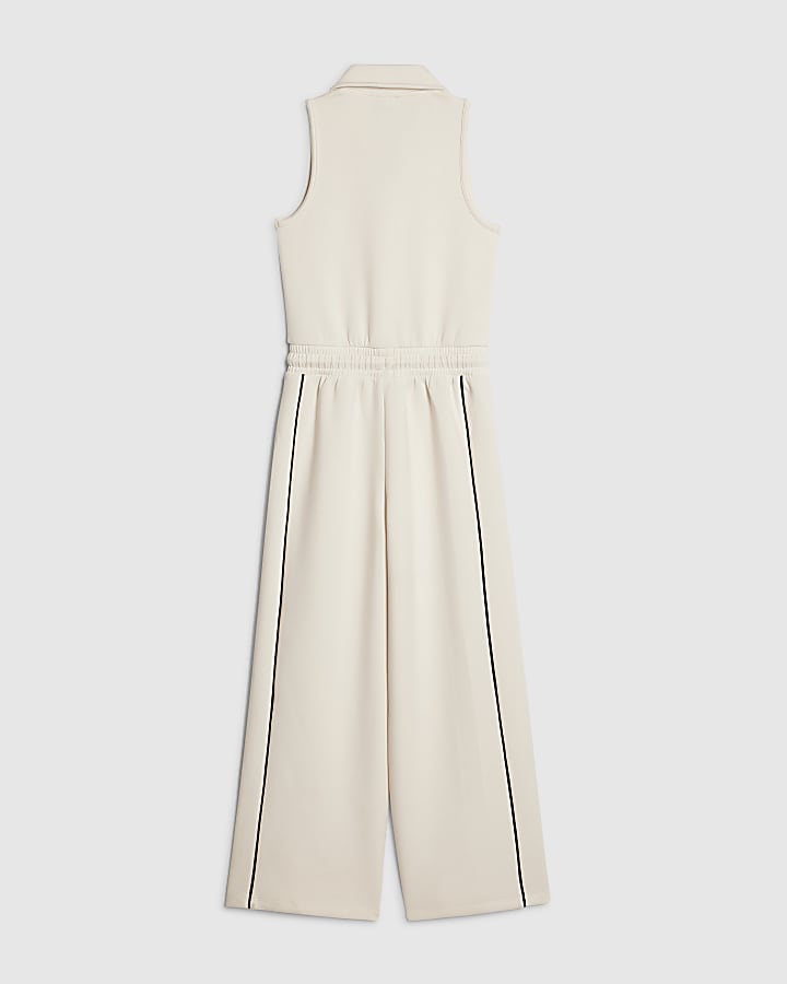 Girls Cream Premium Jumpsuit