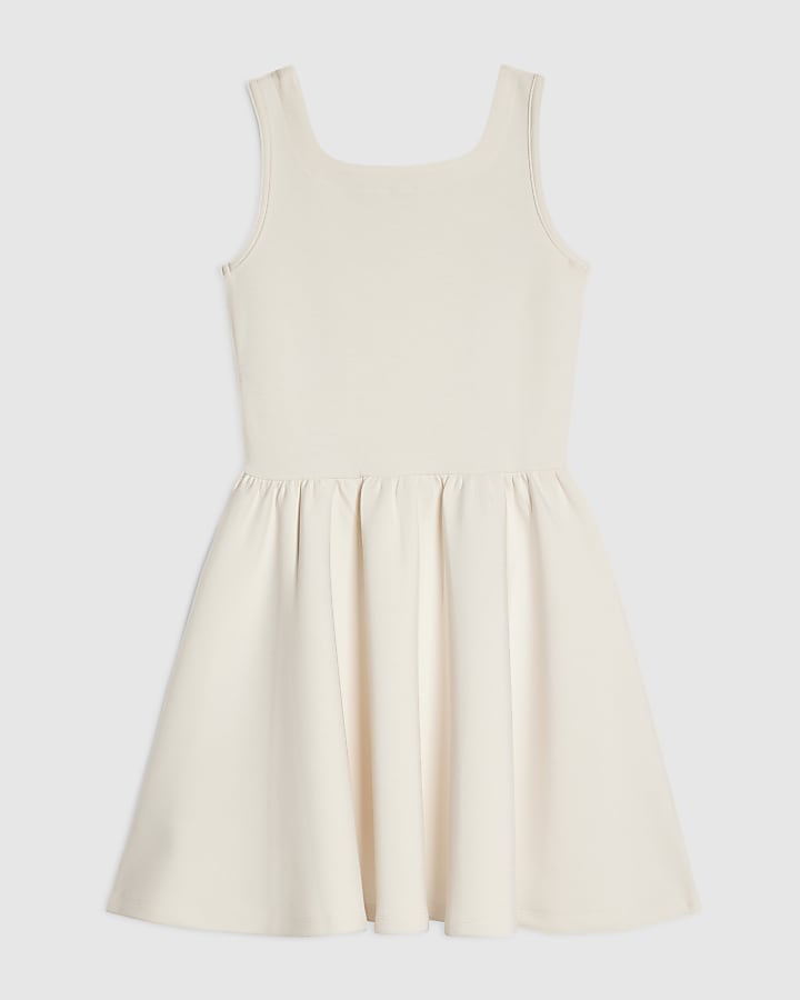 Girls Cream Premium Prom Lace Dress