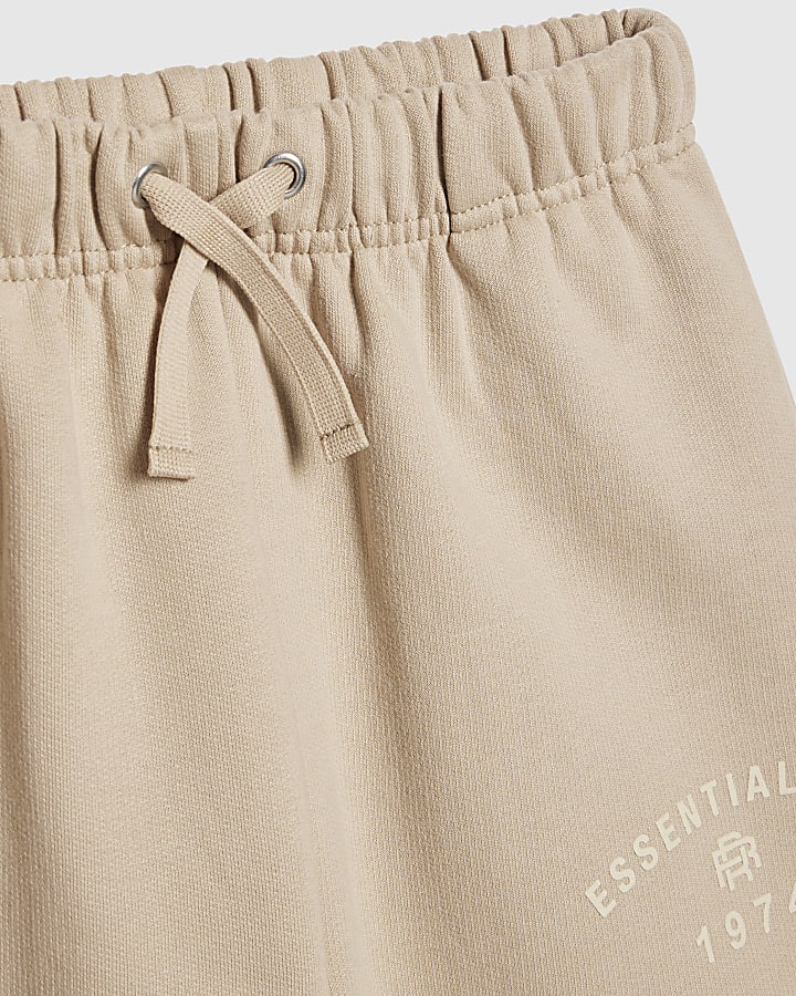 Boys Beige Essentialism Hoodie Set