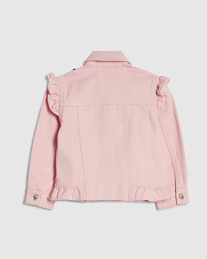 Mini Girls Pink 3D Fruit Crochet Jacket