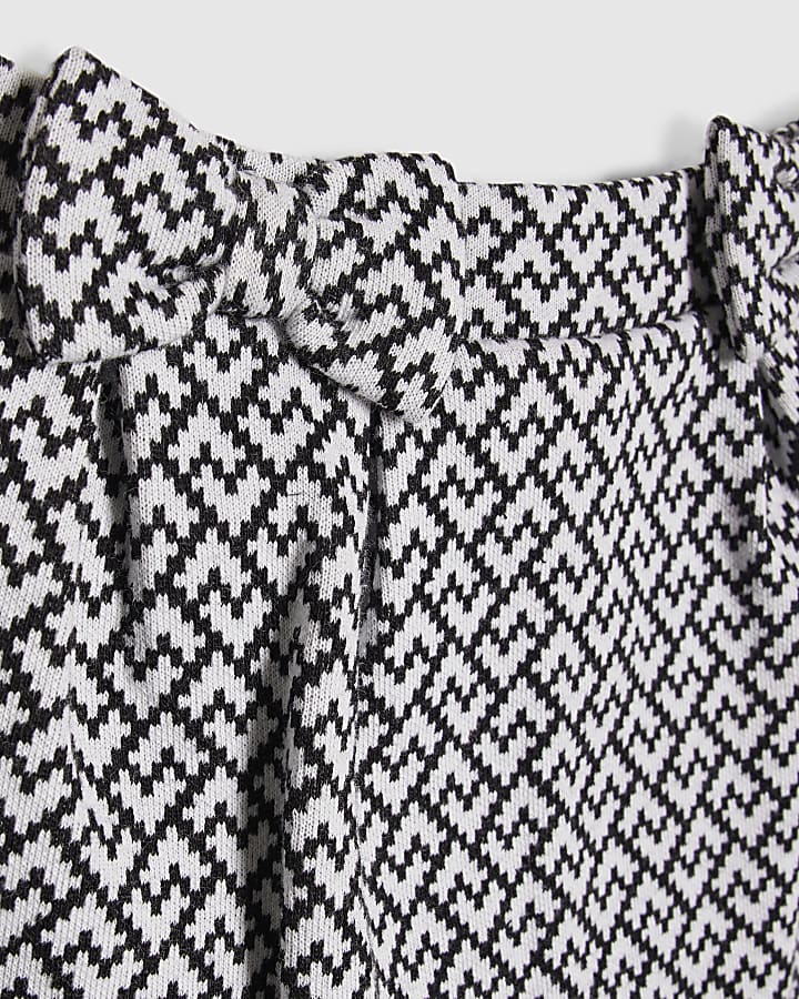 Mini Girls White Bow Top And Skort Set