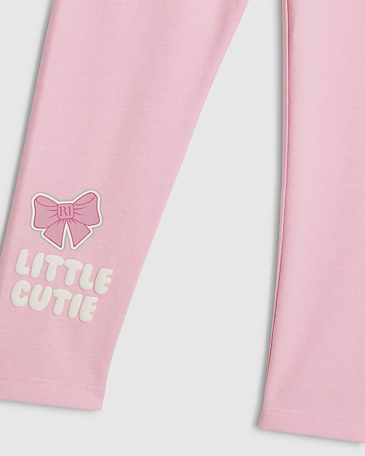 Mini Girls Pink Little Cutie Sweatshirt Set