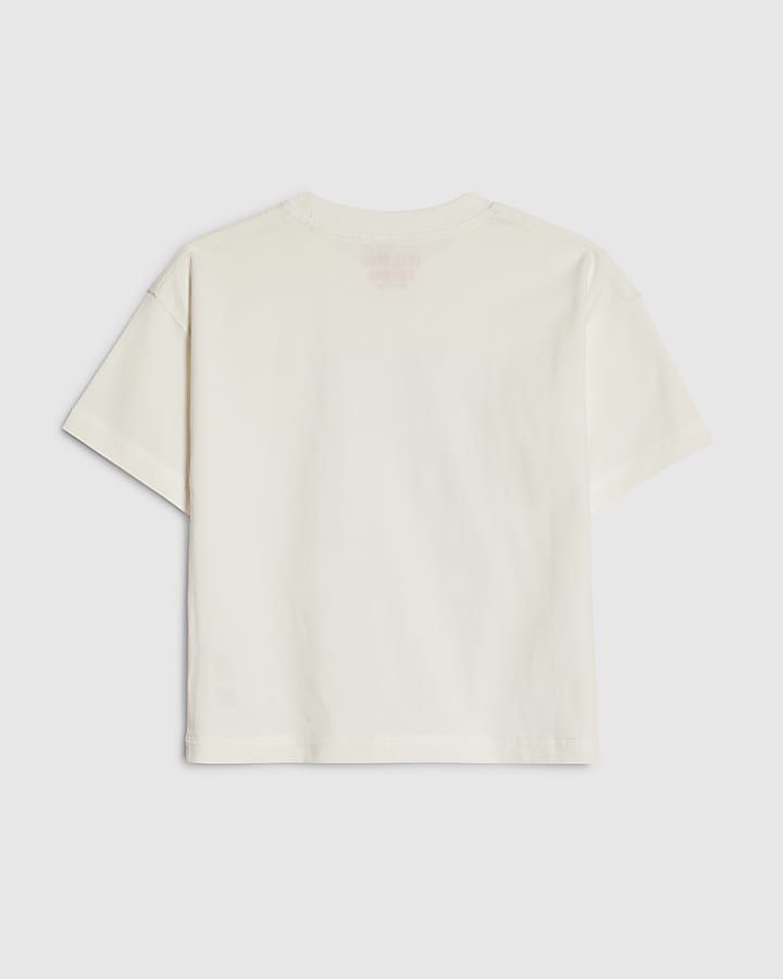 Mini Boys White Year Zero Car Print T-Shirt