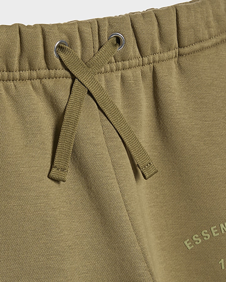 Mini Boys Khaki Essentialism Sweatshirt Set
