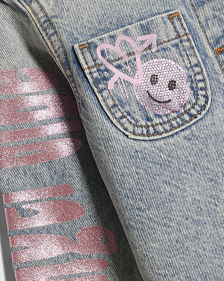 Mini Girls Blue Sassy Era Denim Jacket