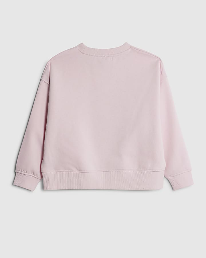 Girls Pink L'amour Paris Pancakes Sweatshirt