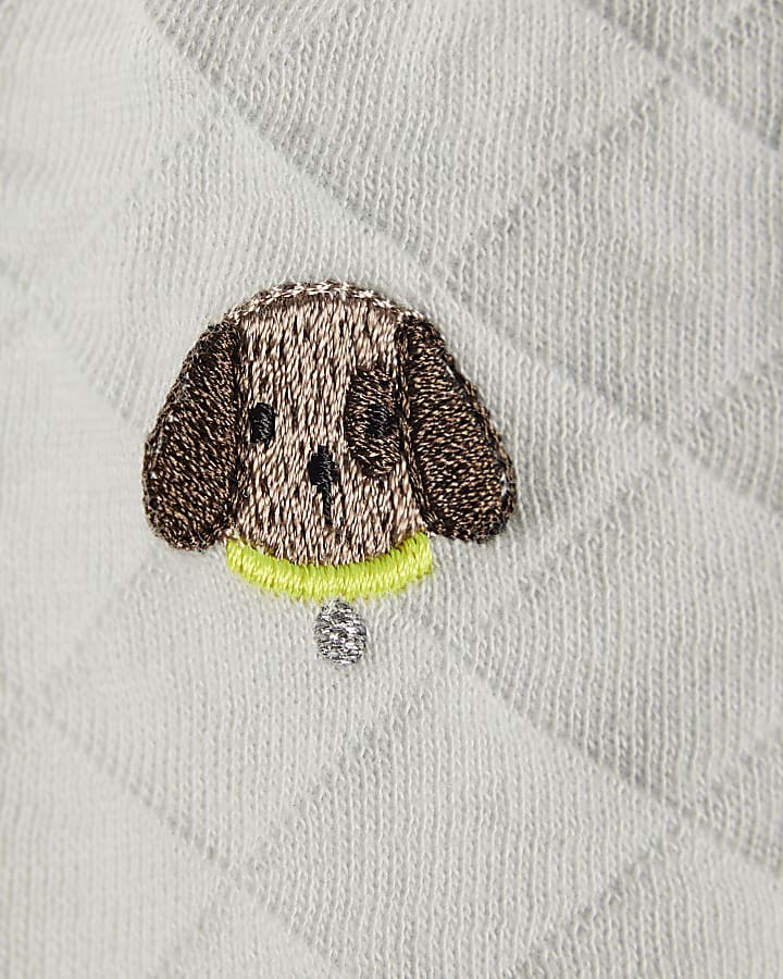 Baby Boys Blue Quilted 3 Piece Gilet Set