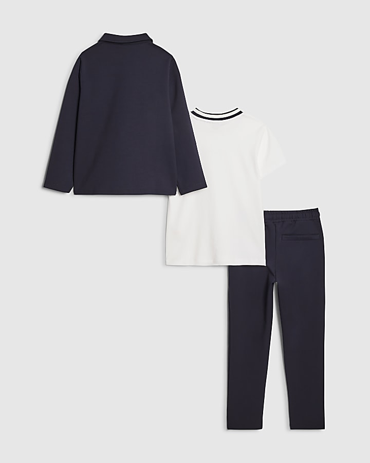 Boys Navy Jacket 3 Piece Set