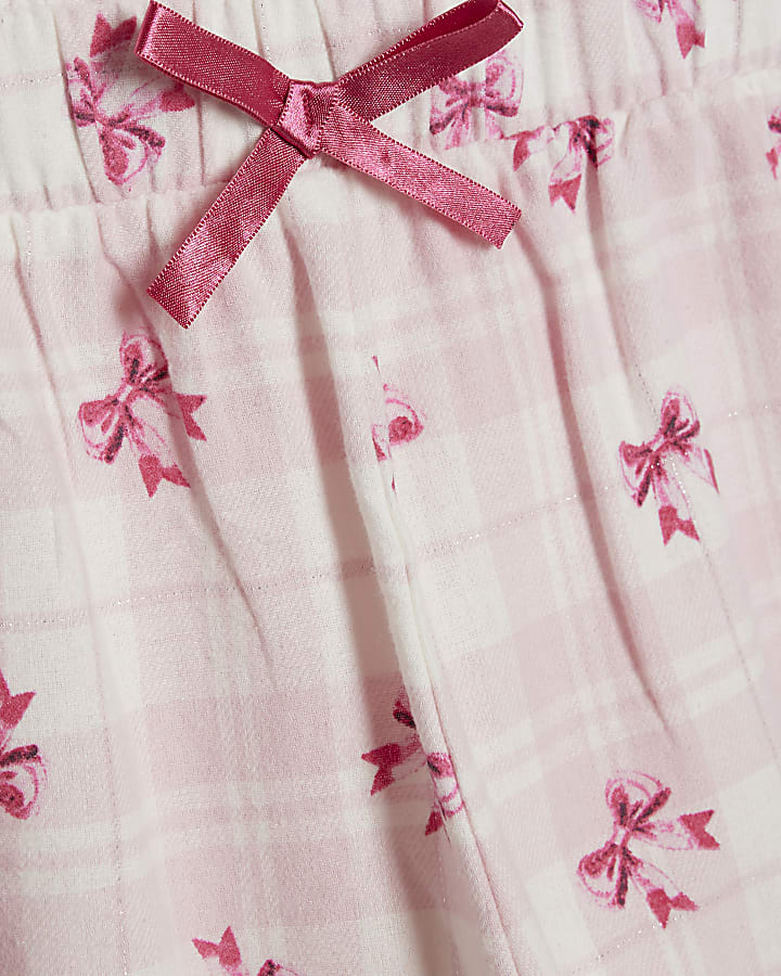 Girls Pink Puppy Pyjamas Set