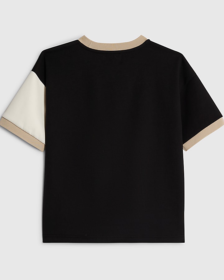 Boys Beige Colour Block Luminis t-shirt