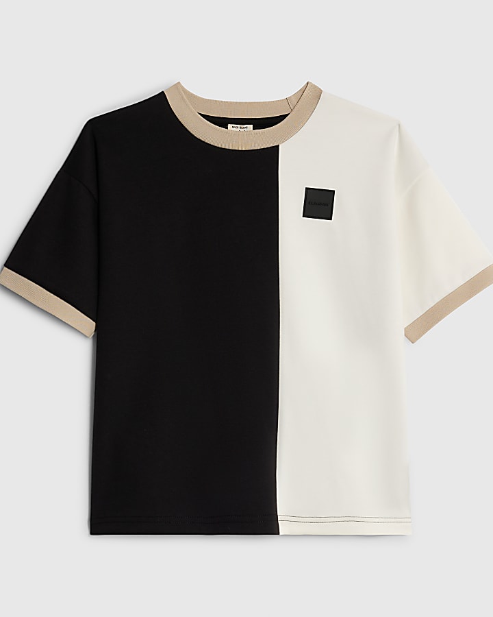 Boys Beige Colour Block Luminis t-shirt