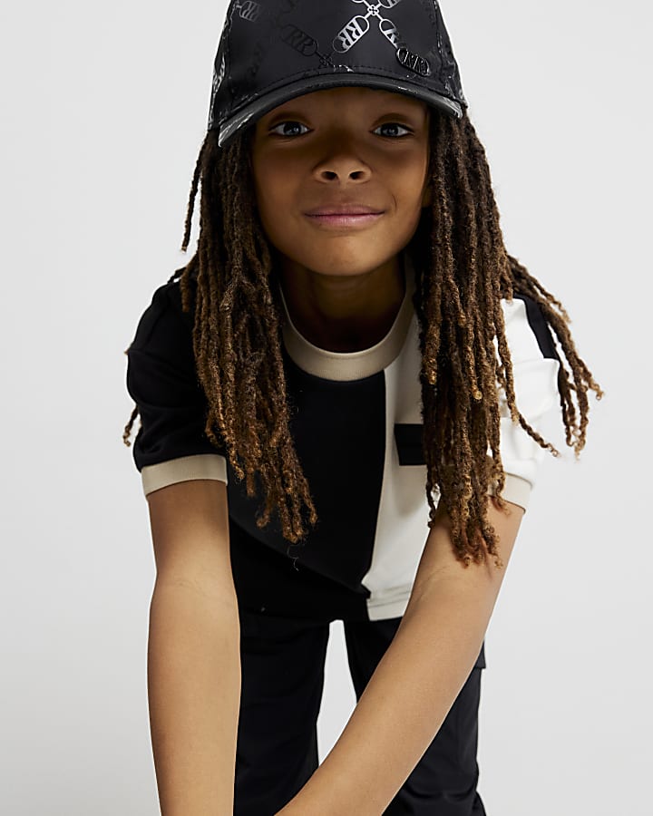 Boys Beige Colour Block Luminis t-shirt