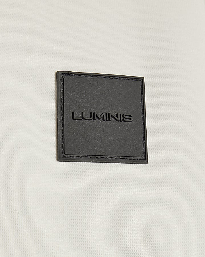 Mini Boys Beige Colour Block Luminis T-Shirt