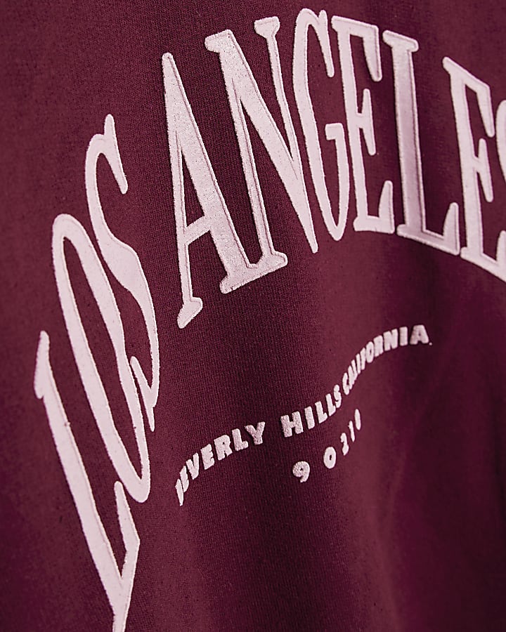 Girls Red Los Angeles Sweatshirt