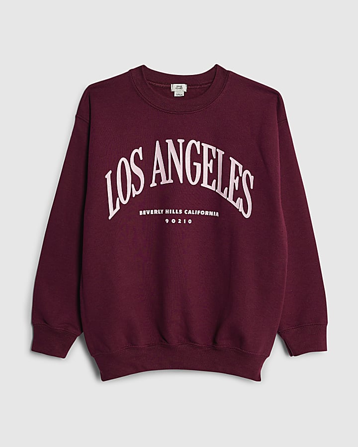 Girls Red Los Angeles Sweatshirt