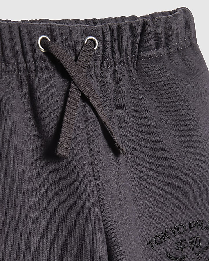 Mini Boys Grey Japanese Dragon Hoodie Set