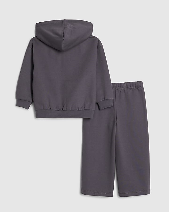 Mini Boys Grey Japanese Dragon Hoodie Set