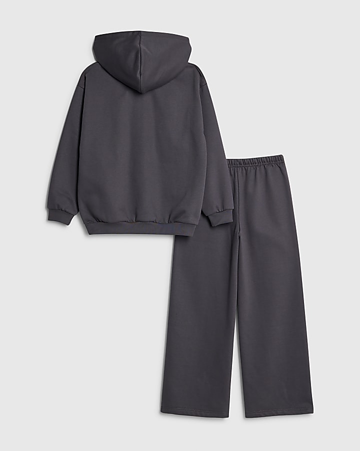 Boys Grey Japanese Dragon Hoodie Set