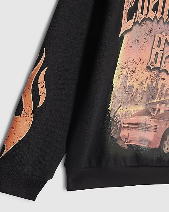 Boys Black Eden State Car Sweatshirt