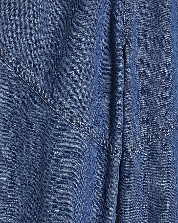 Girls Blue Keyring Cargo Jeans