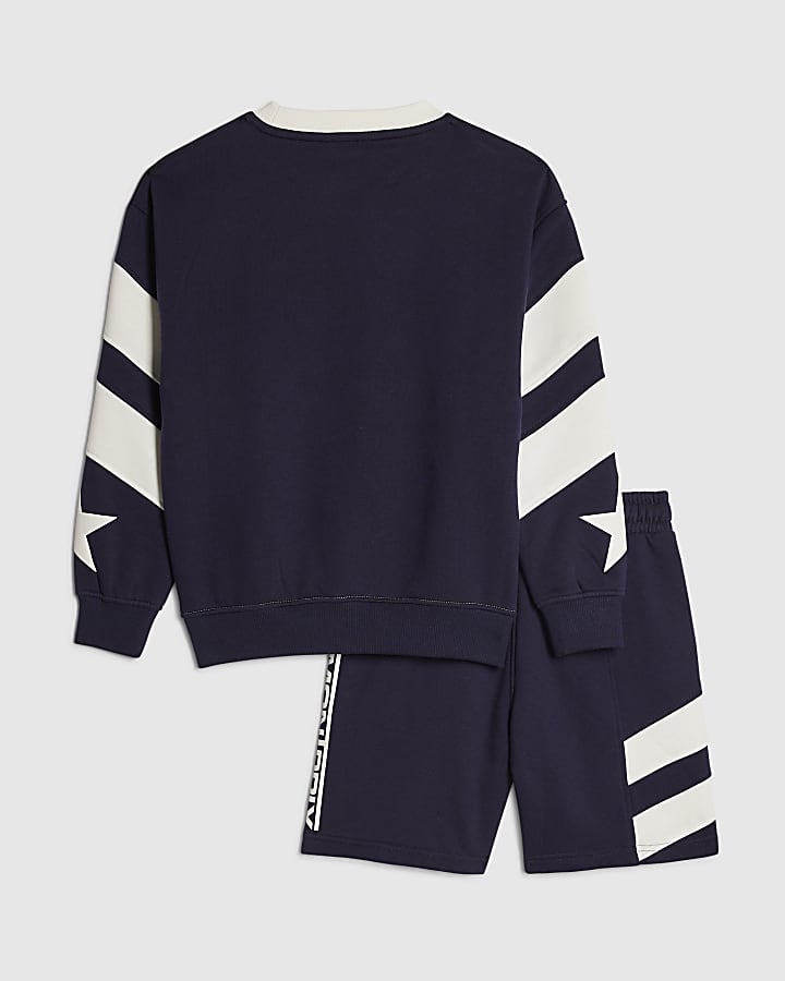 Boys Navy MontPrix Sweatshirt Set