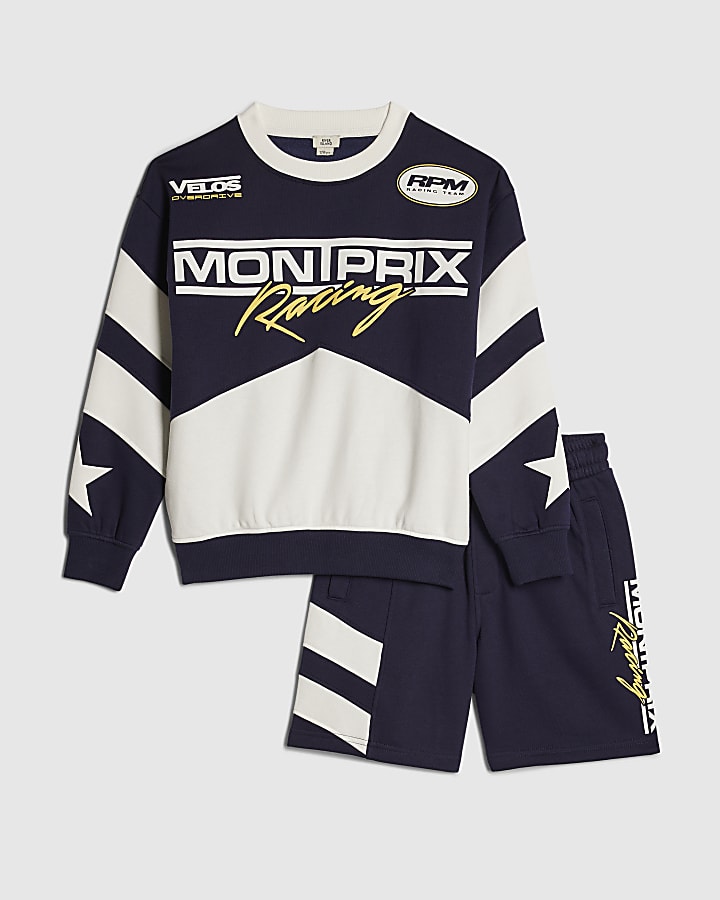 Boys Navy MontPrix Sweatshirt Set