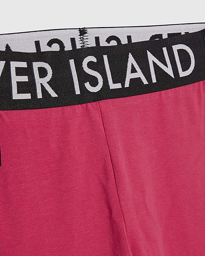 Girls Pink RI Side Stripe Legging Set