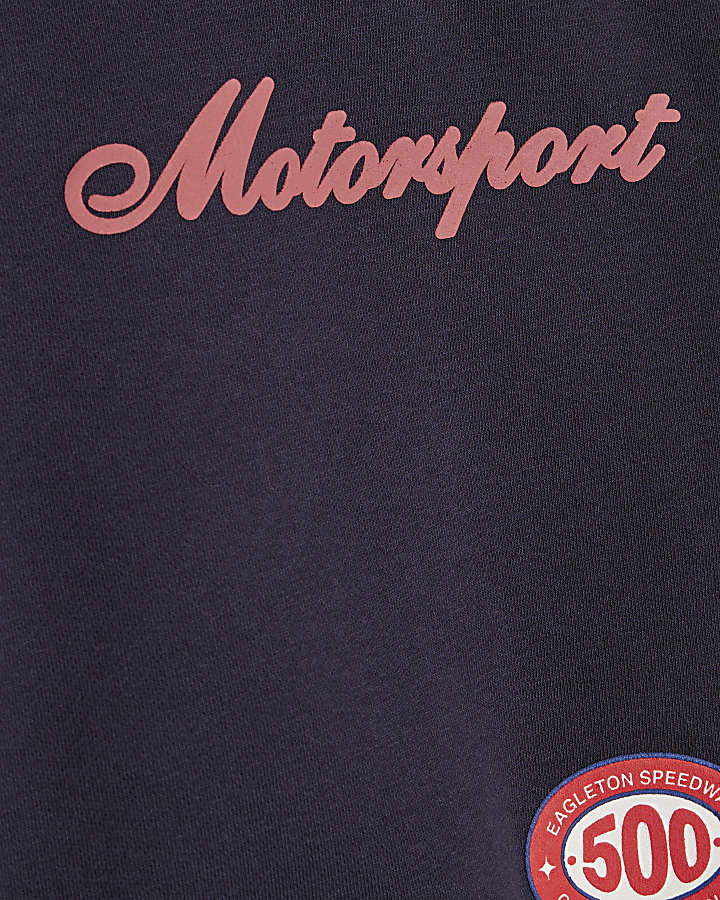 Mini Boys Navy 1978 Badge Zip Through Hoodie