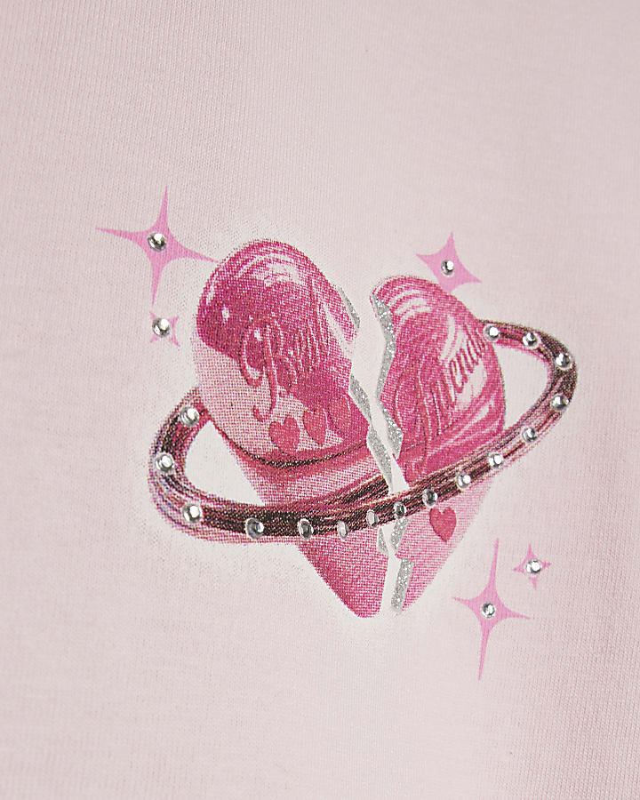 Girls Pink Bestie Era T-Shirt