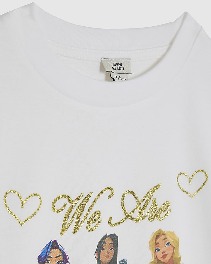 Girls White We Are Golden Girl T-Shirt