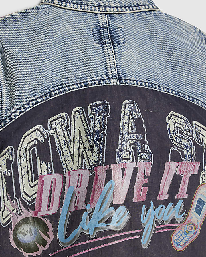 Girls Blue Year Zero Denim Jacket