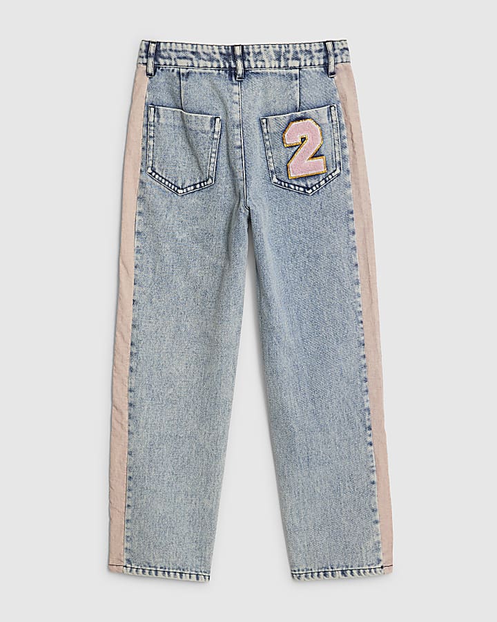 Girls Blue Year Zero Straight Jeans
