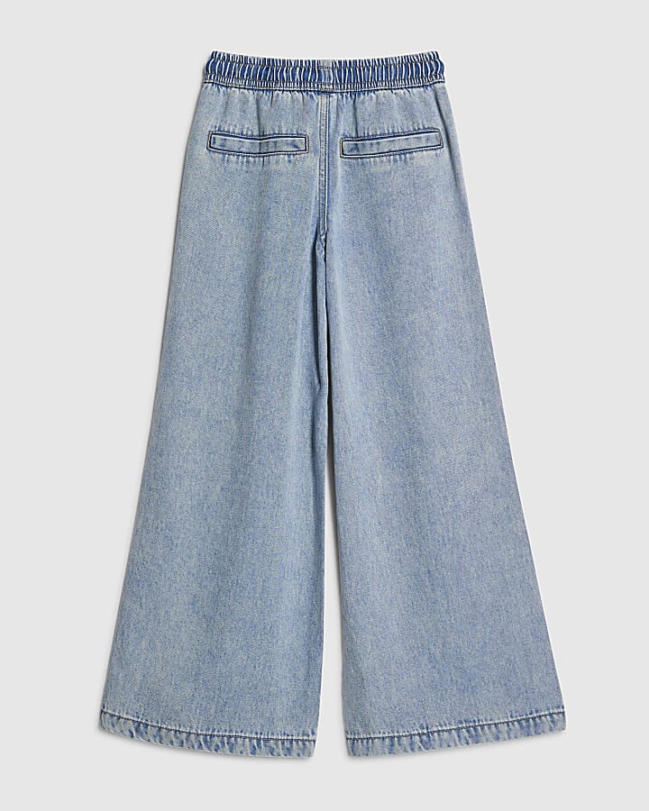 Girls Blue Loose Fit Jeans