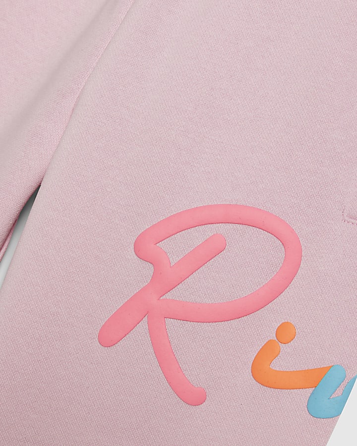 Mini Girls Pink River Sweatshirt Set