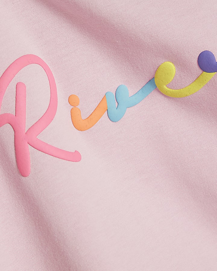 Mini Girls Pink River T-Shirt Set