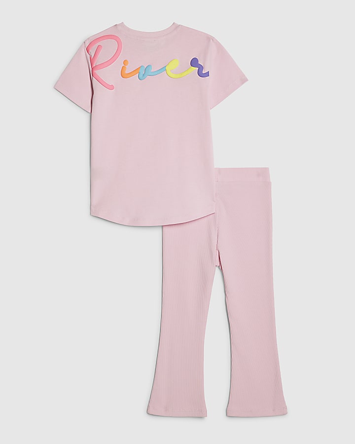 Mini Girls Pink River T-Shirt Set