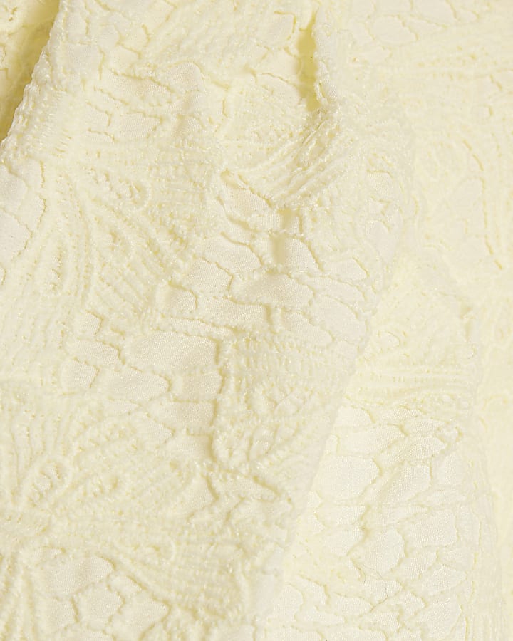 Mini Girls Pink Bow Lace Belted Dress