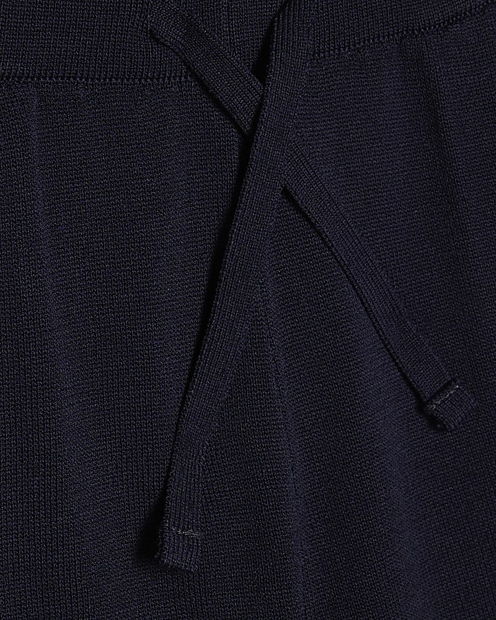 Boys Navy Stripe Polo Shirt Set