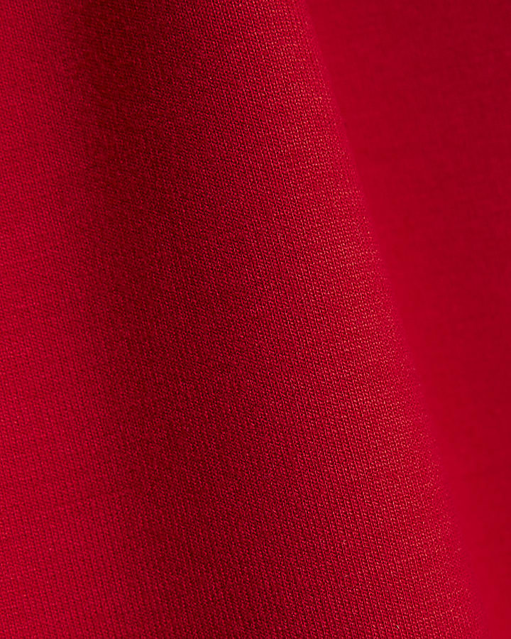 Girls Red Side Tape Wide Leg Trousers