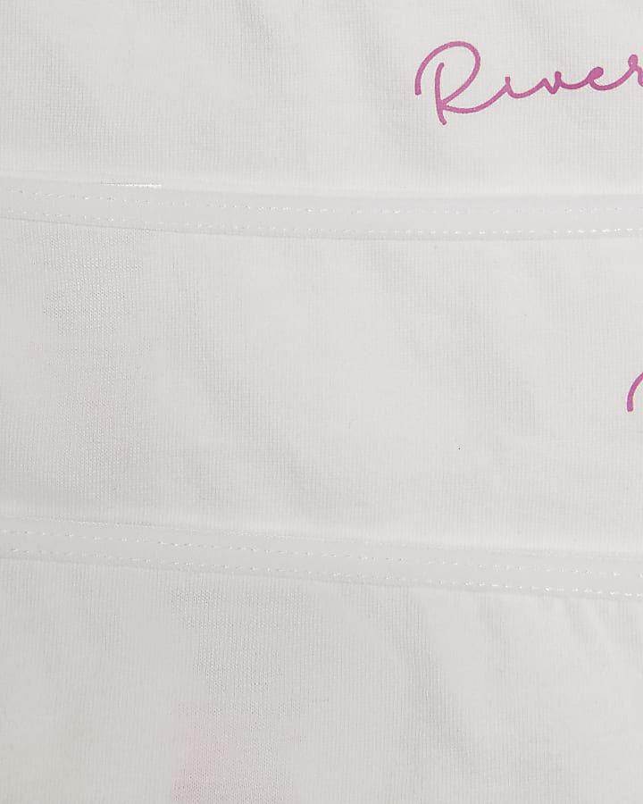 Girls White RI Pack Of 7 Briefs