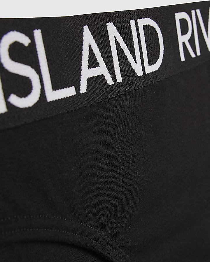 Girls Black Crop Top And Brief Set