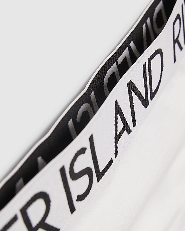 Girls White Crop Top and Brief Set