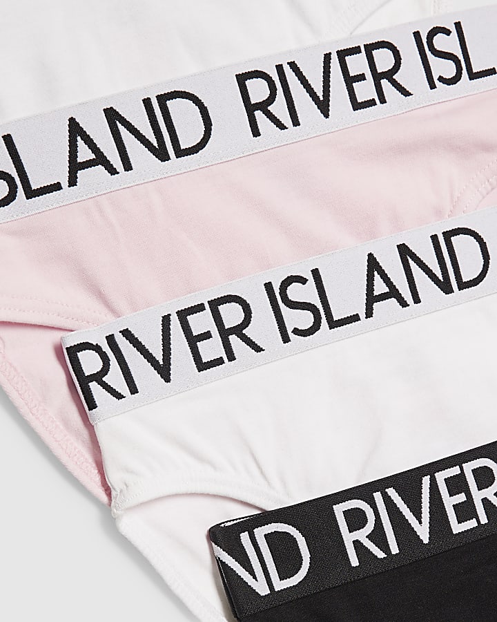 Girls White Pack Of 5 Briefs